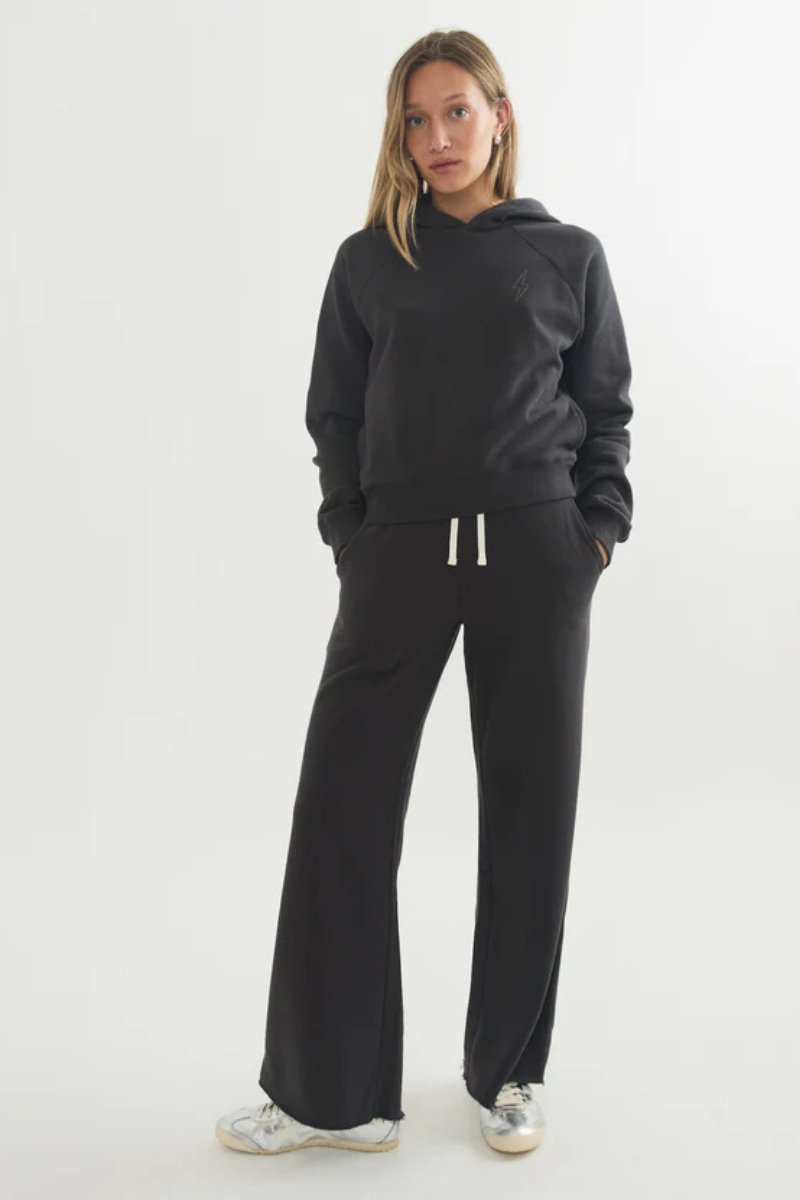 Anytime Wide Leg Sweatpant in Washed Black - Marine Layer - Archery Close