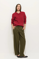 Pants - Alex Mill - 9th Street Pant in Military Olive - Archery Close