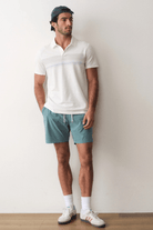 Shirts & Tops - Marine Layer - Air Stripe Polo in White Multi Stripe - Archery Close
