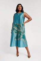 Frances Valentine Alice Midi Dress  - Teal