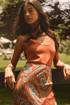 Skirts - Hunter Bell - Allyne Skirt in Amber Glen Brown - Archery Close
