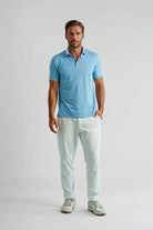 Stone Rose Apex - Aqua Birdseye Polo