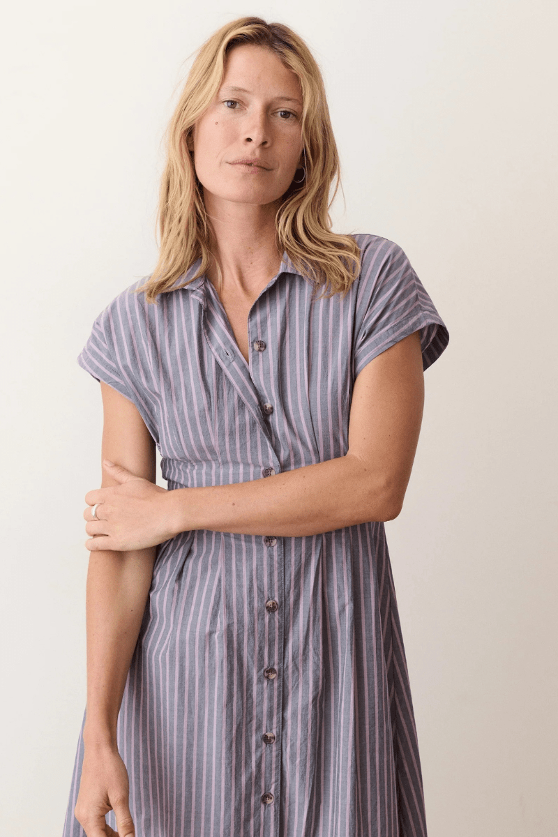 Dresses - Marine Layer - Arden Midi Dress - Archery Close