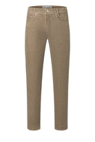 Beige jeans on a white background