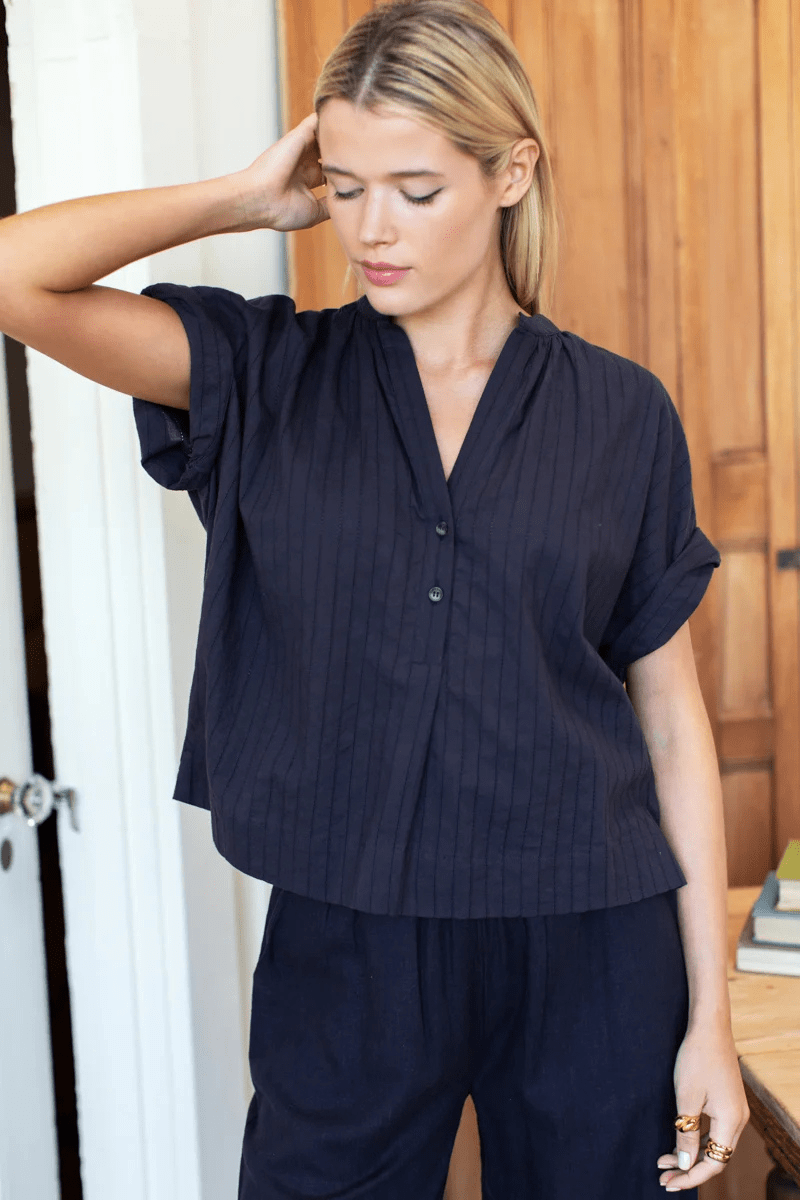Shirts & Tops - Emerson Fry - Artist Buttondown in Midnight - Archery Close