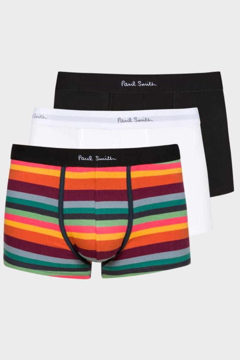 Underwear - Paul Smith - Artist Stripe Boxer Briefs Three Pack - Archery Close