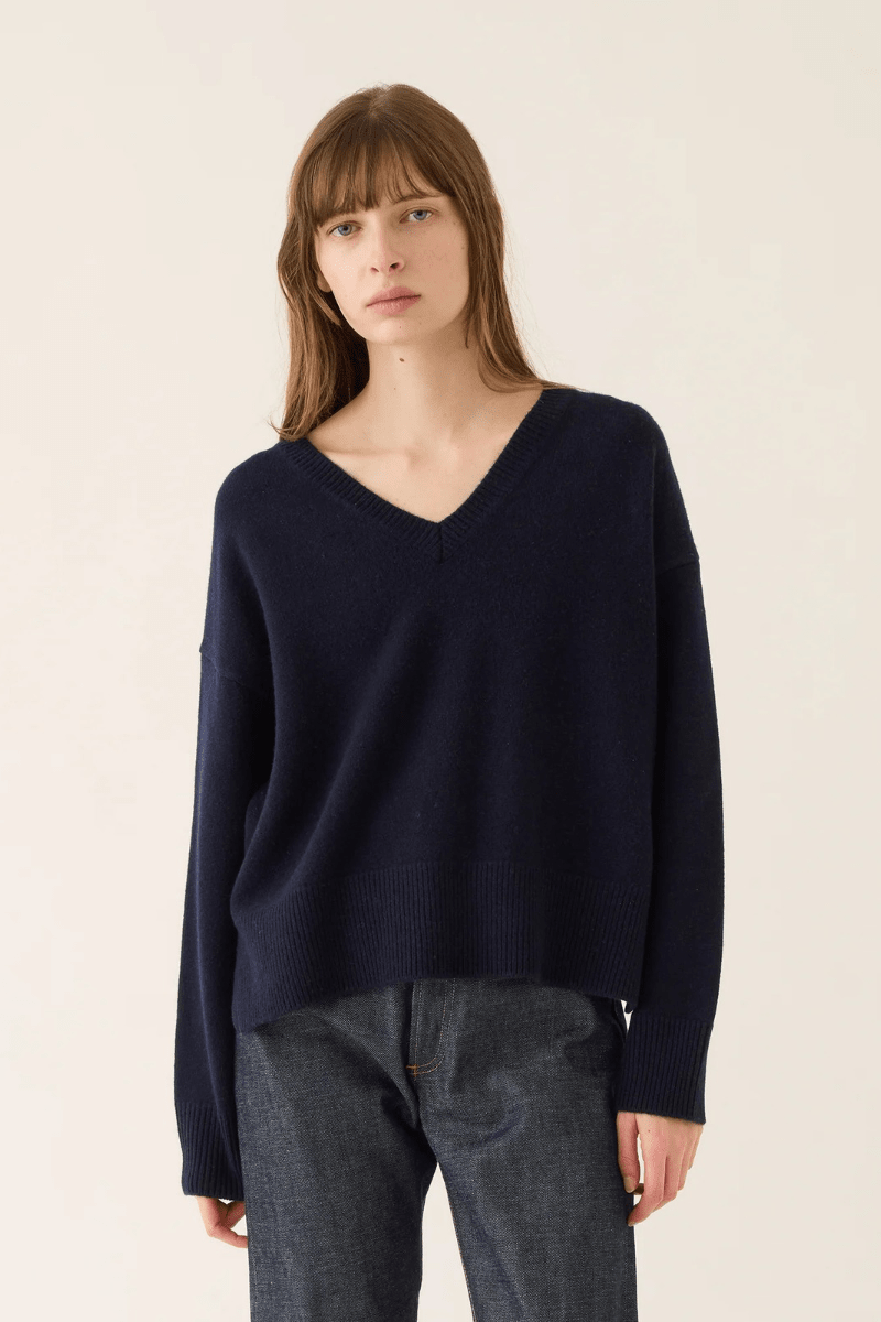 Sweater - DemyLee - Astrid Sweater in Navy - Archery Close