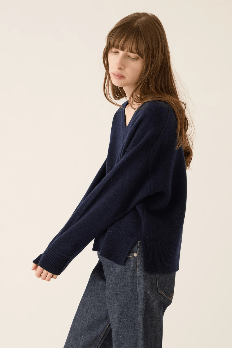 Sweater - DemyLee - Astrid Sweater in Navy - Archery Close