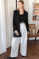 Pants - Emerson Fry - Atelier Pleated Pant 2 in White Swan - Archery Close