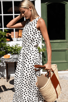 Dresses - Emerson Fry - Atelier Sundress - Large Dots Ivory + Black - Archery Close