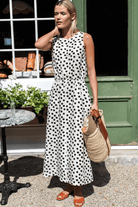 Dresses - Emerson Fry - Atelier Sundress - Large Dots Ivory + Black - Archery Close
