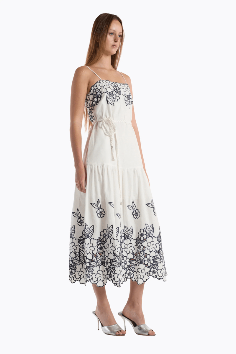 Dresses - Christy Lynn - Avery Dress in Ivory Magnolia - Archery Close