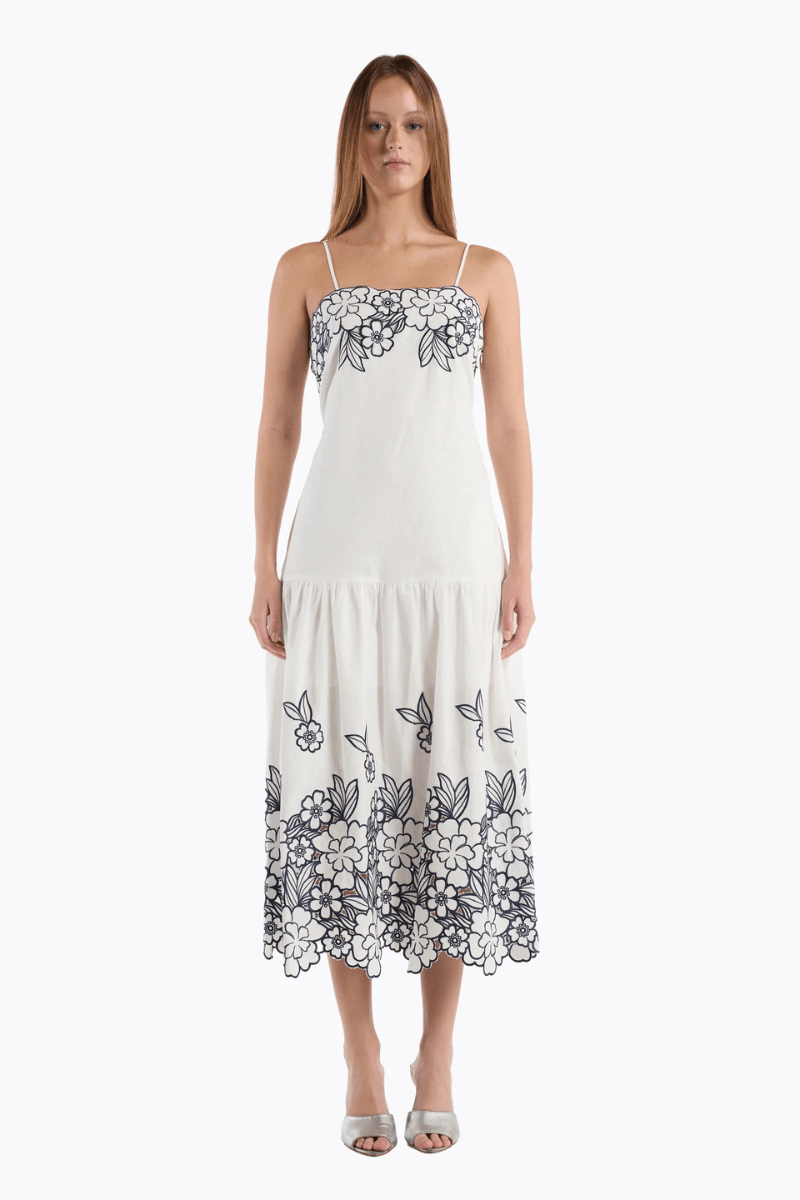 Dresses - Christy Lynn - Avery Dress in Ivory Magnolia - Archery Close