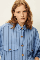 Shirts & Tops - Sessun - Balanca Shirt in Italian Blue - Archery Close
