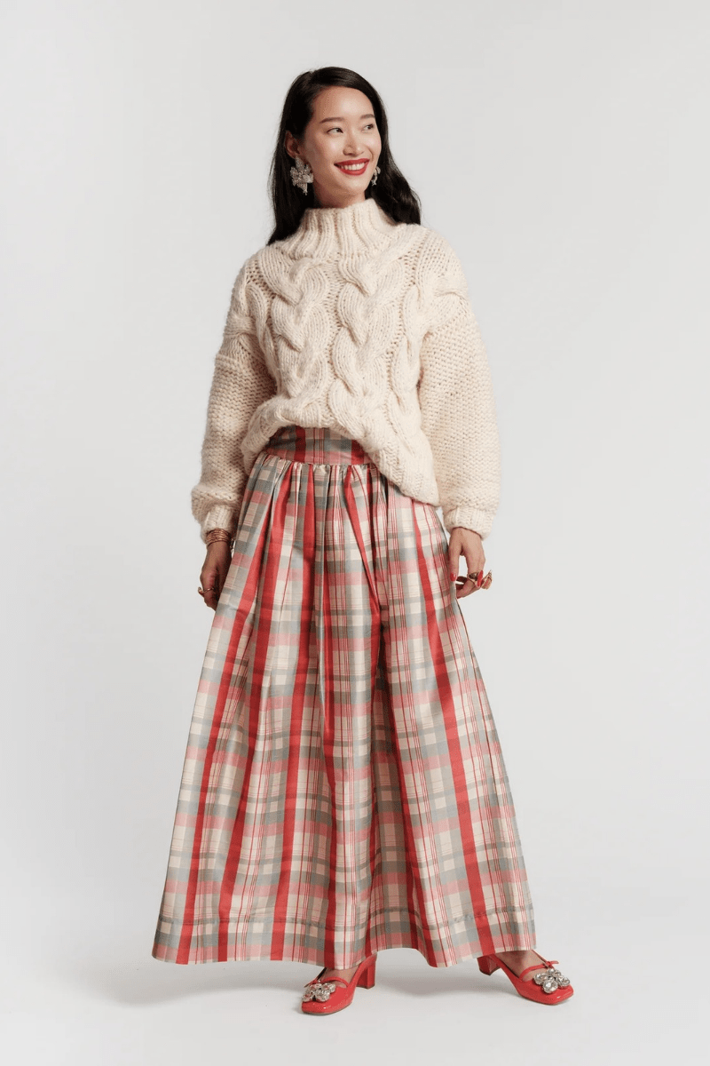 Skirts - Frances Valentine - Ball Skirt in Plaid - Archery Close