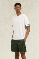 Shirts & Tops - CHE Studios - Baller Knitted T-Shirt in Ivory - Archery Close