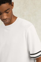 Shirts & Tops - CHE Studios - Baller Knitted T-Shirt in Ivory - Archery Close