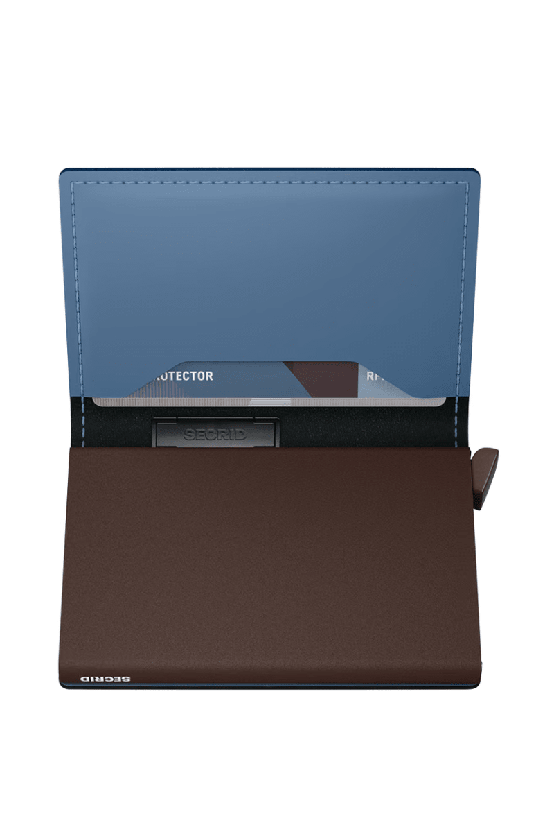 Handbags, Wallets & Cases - Secrid - Bandwallet in Matte Steel Blue-Brown - Archery Close