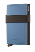 Handbags, Wallets & Cases - Secrid - Bandwallet in Matte Steel Blue-Brown - Archery Close