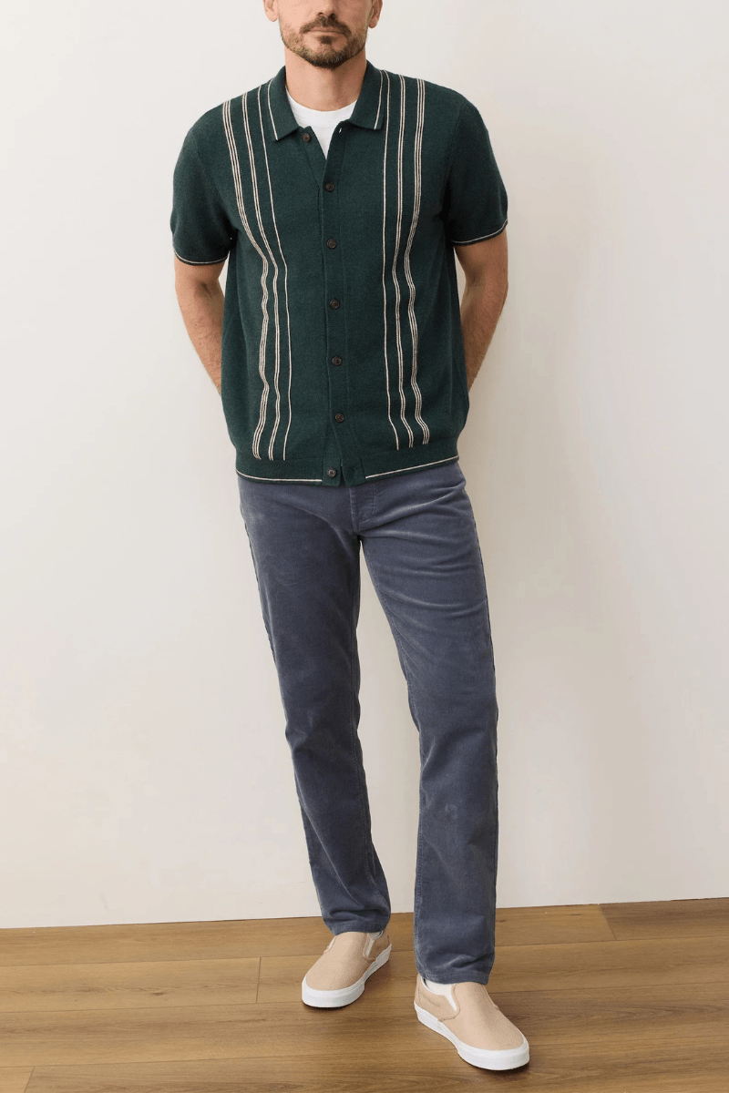 Shirts & Tops - Marine Layer - Barry Sweater Button Down - Archery Close