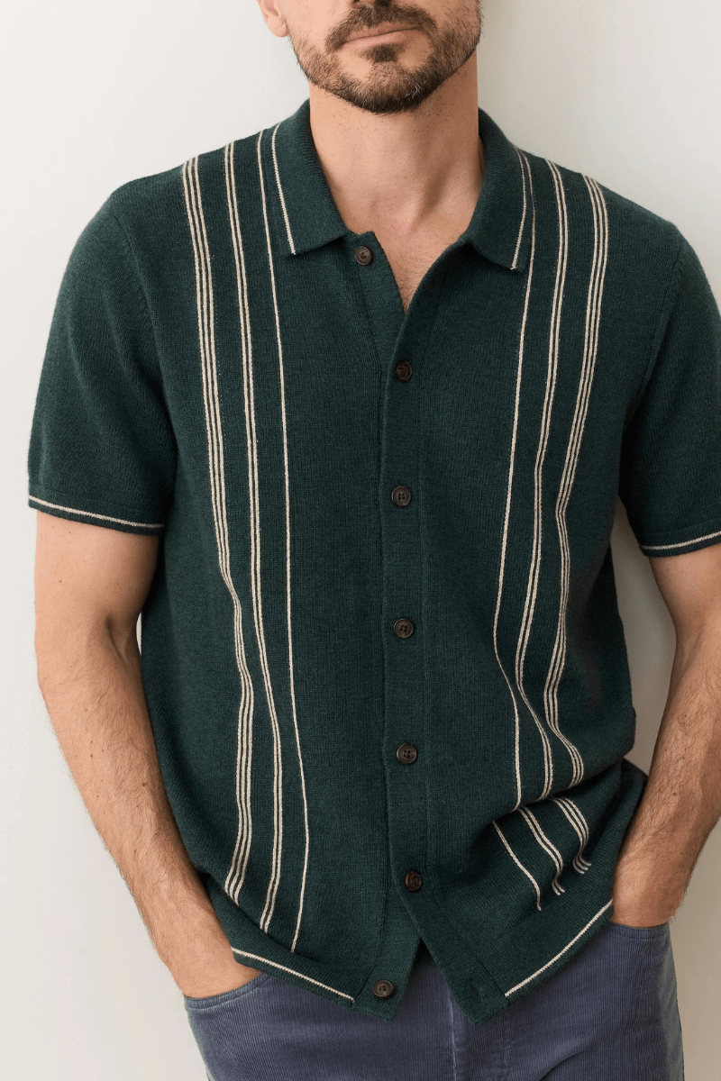 Shirts & Tops - Marine Layer - Barry Sweater Button Down - Archery Close