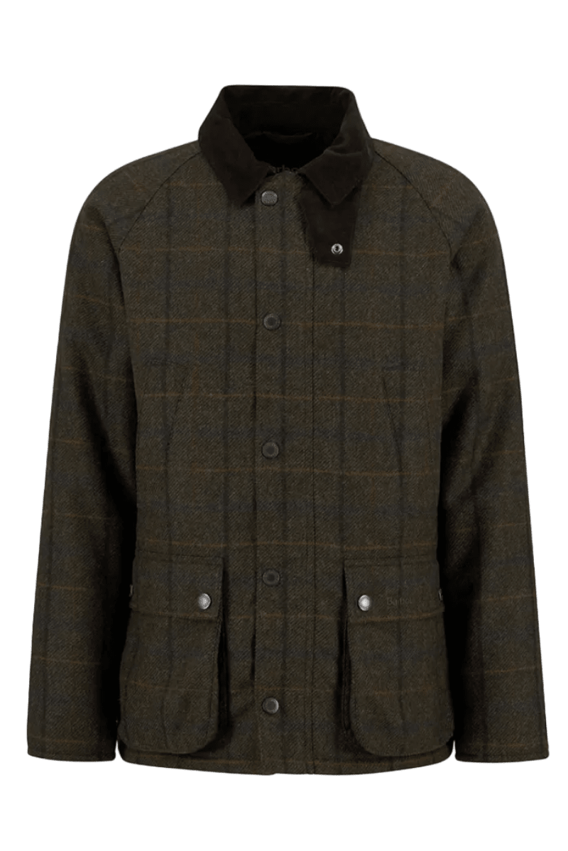 Outerwear - Barbour - Bedale Check Wool Jacket - Brown - Archery Close