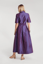 Dresses - Frances Valentine - Bella Maxi Dress in Solid Dupion Violet - Archery Close
