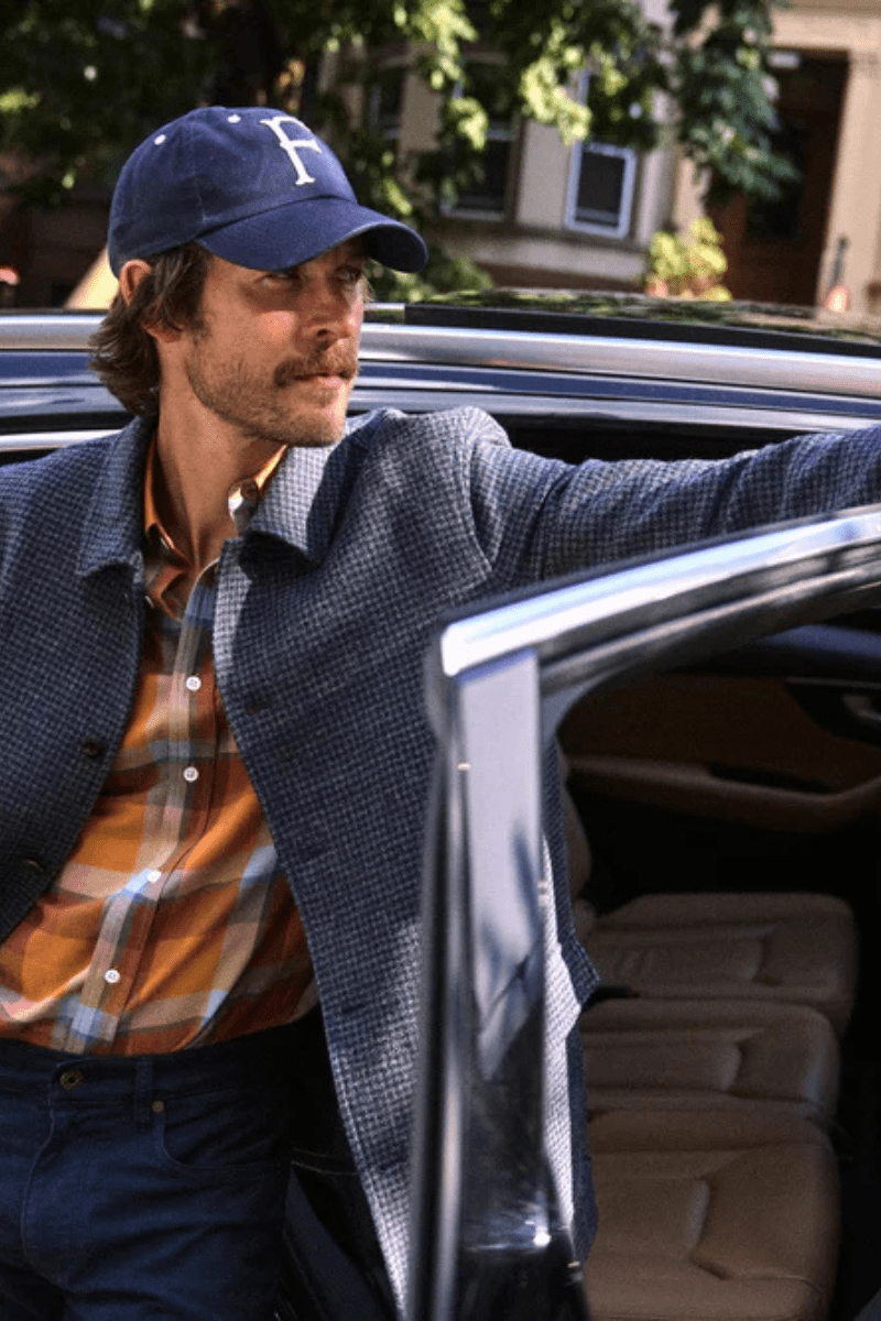 Outerwear - Billy Reid - Bennet Overcoat in Navy Multi - Archery Close