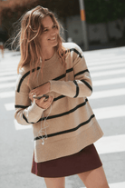 Sweater - Marine Layer - Berkeley Oversized Crewneck Sweater - Archery Close