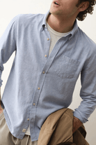 Shirt - Marine Layer - Better - Than - Linen Long Sleeve Shirt - Archery Close