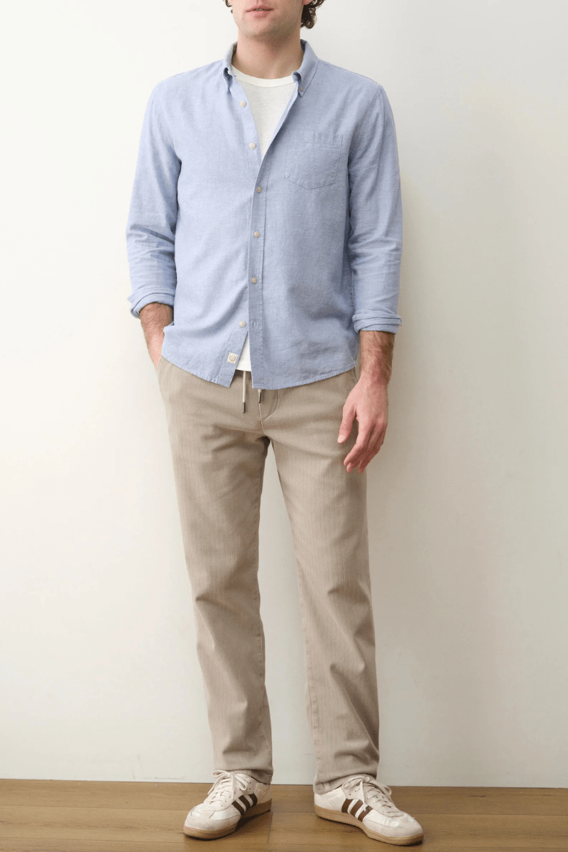 Shirt - Marine Layer - Better - Than - Linen Long Sleeve Shirt - Archery Close