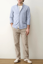 Shirt - Marine Layer - Better - Than - Linen Long Sleeve Shirt - Archery Close