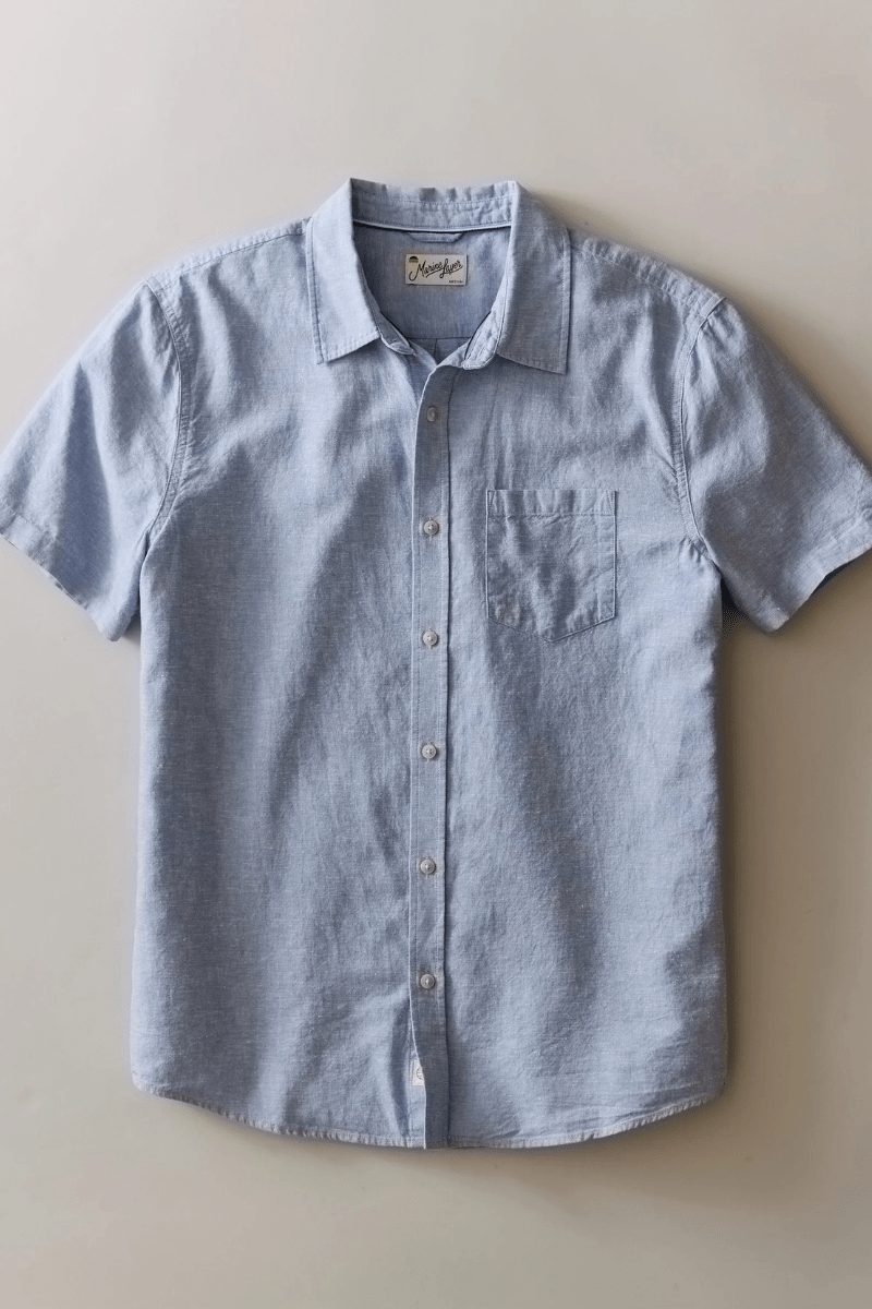 Shirt - Marine Layer - Better - Than - Linen Shirt - Archery Close