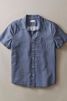 Shirts & Tops - Marine Layer - Better - Than - Linen SS Shirt in India Ink Diamond - Archery Close