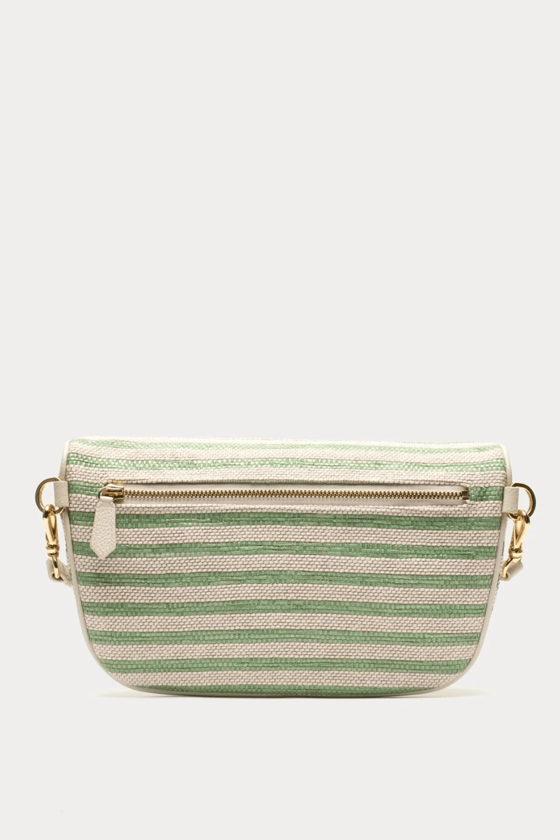 Handbags, Wallets & Cases - Frances Valentine - Billie Sling Bag in Raffia Stripe - Archery Close