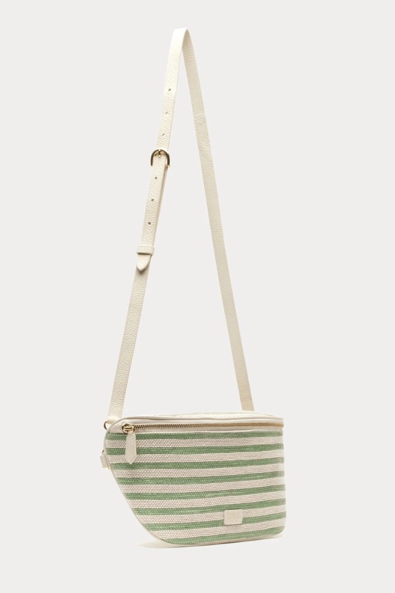 Handbags, Wallets & Cases - Frances Valentine - Billie Sling Bag in Raffia Stripe - Archery Close