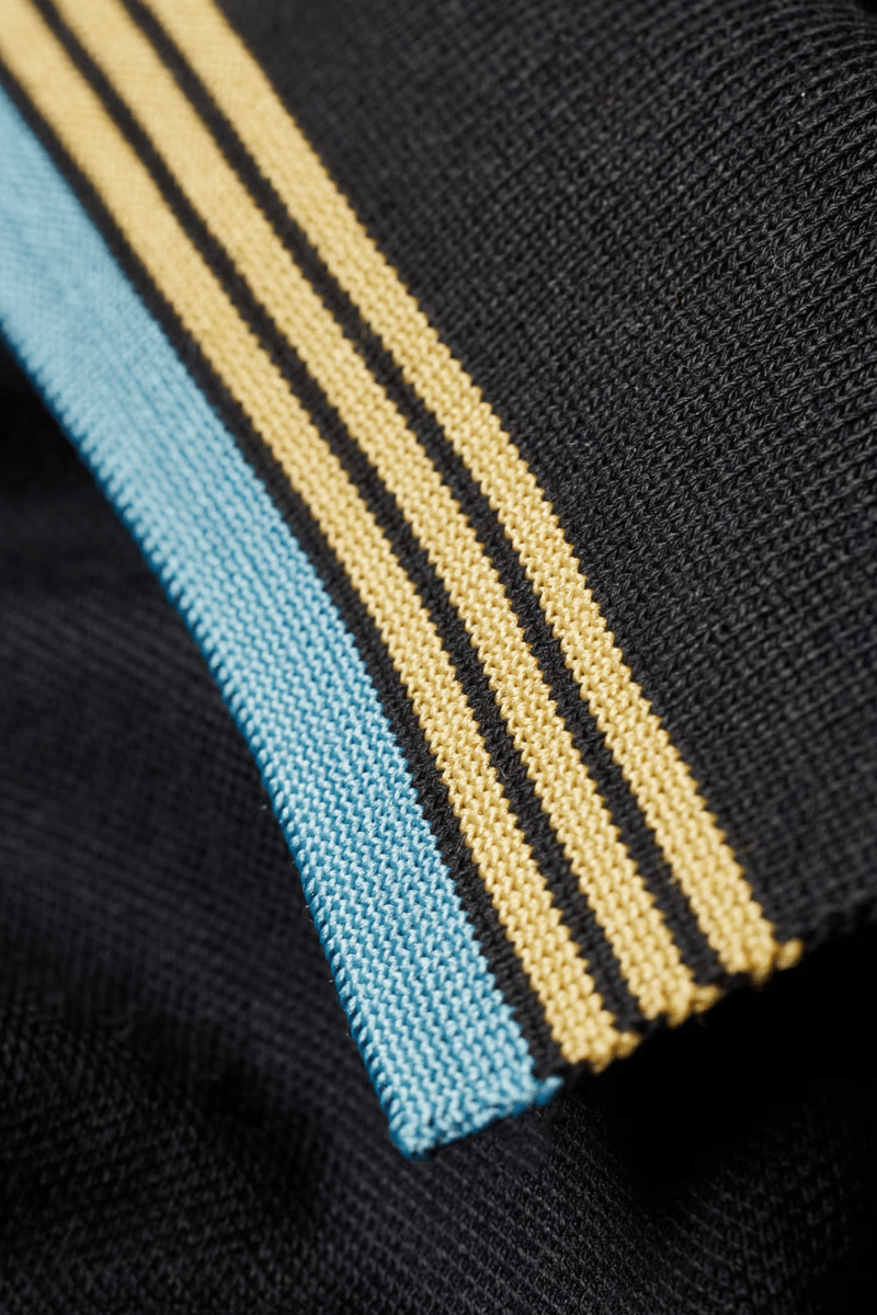 Shirts & Tops - Paul Smith - Black Contrast Tipping Full - Zip Long - Sleeve Polo Shirt - Archery Close