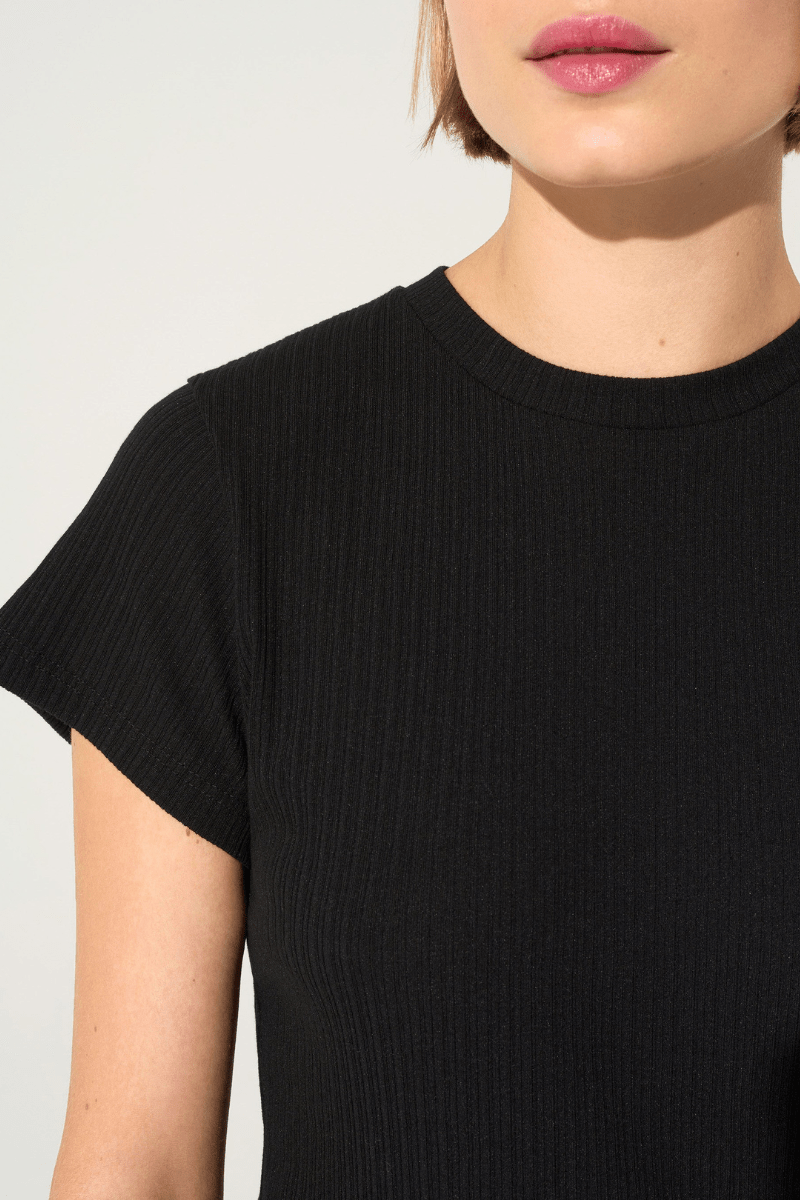 Dresses - Cotelac - Black Cotton Dress - Archery Close