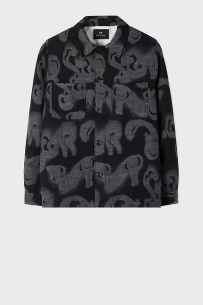 Black 'Waltzer' Jacquard Cotton-Blend Shirt | Shirts & Tops | Paul