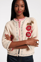 Sweater - Frances Valentine - Blanket Stitch Border Cardi - Archery Close