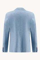 Blazer - A Fish Named Fred - Blazer Linen Look - Aqua Blue - Archery Close