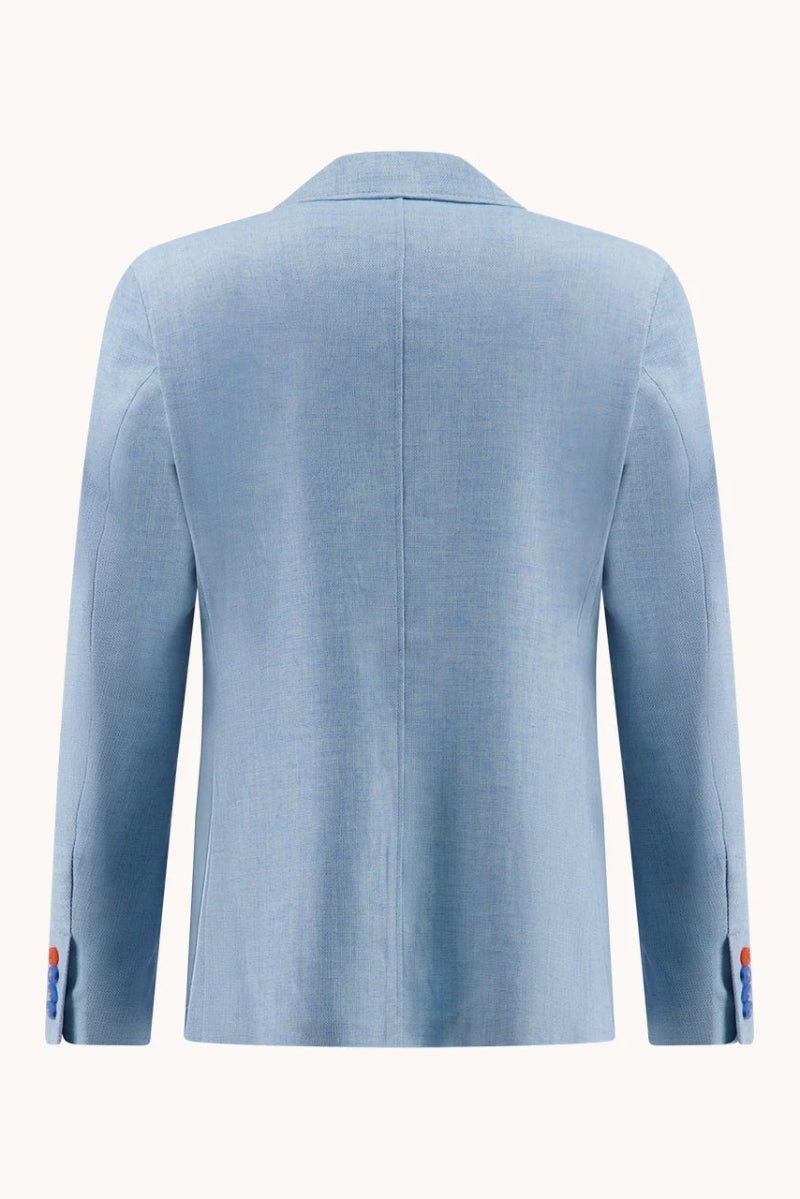 Blazer - A Fish Named Fred - Blazer Linen Look - Aqua Blue - Archery Close