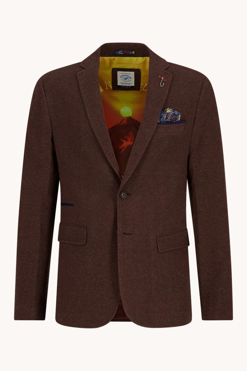 A Fish Named Fred Blazer Pique - Chocolate Brown