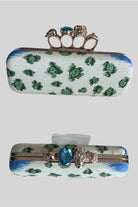 Handbags, Wallets & Cases - Cliff + Soph Design - Blue and Green Knuckle Clutch - Archery Close