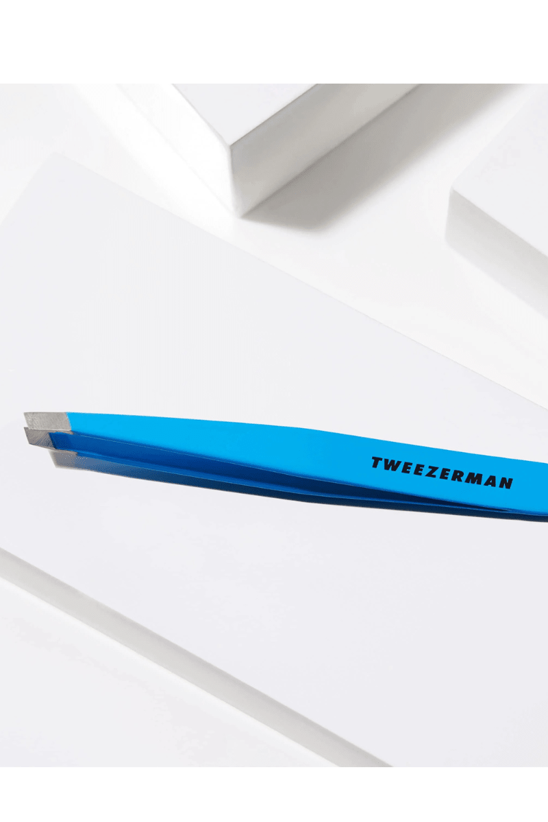 Hair & Skincare - Tweezerman - Blue Jewel Slant Tweezer - Archery Close