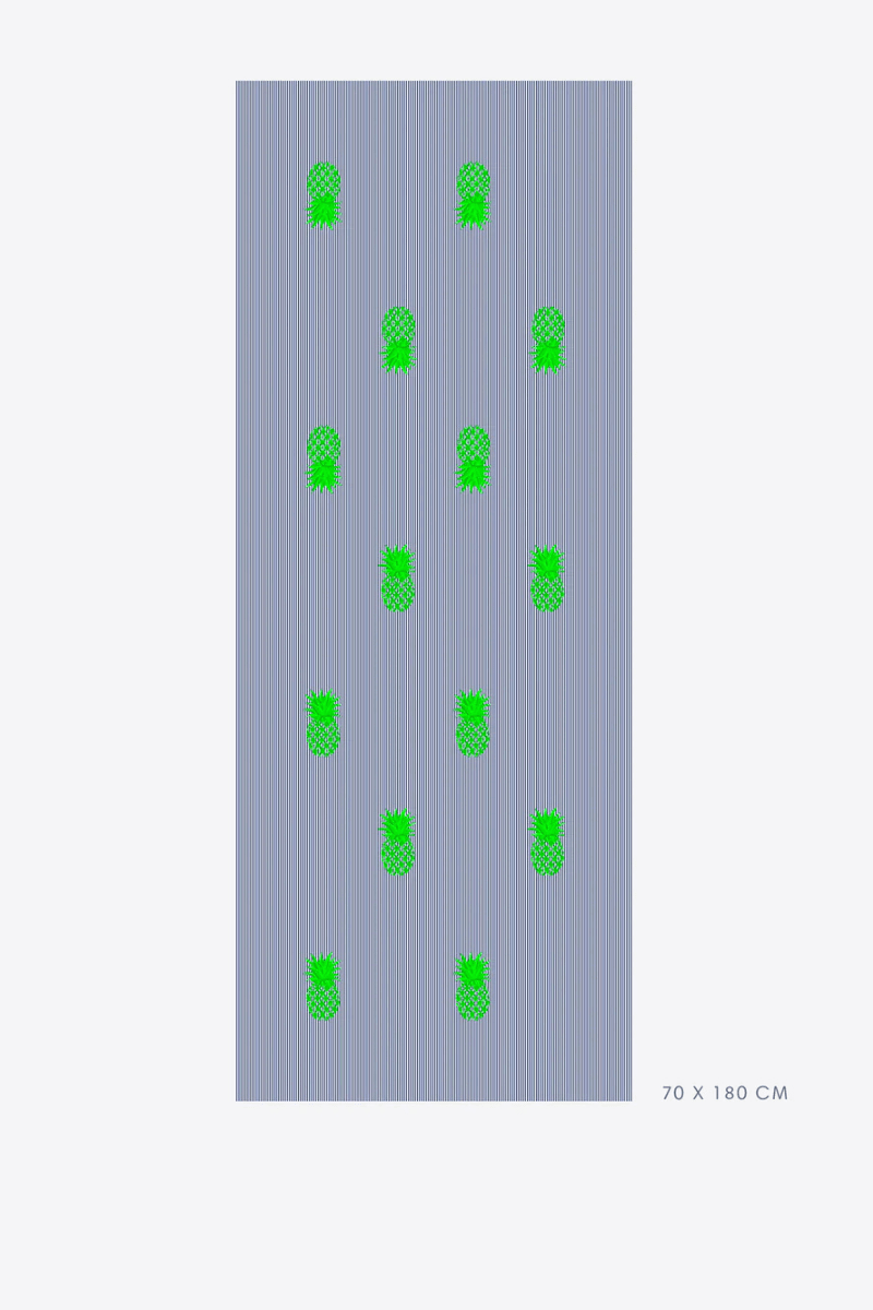 Scarf - Vilagallo - Blue Pineapple Scarf - Archery Close