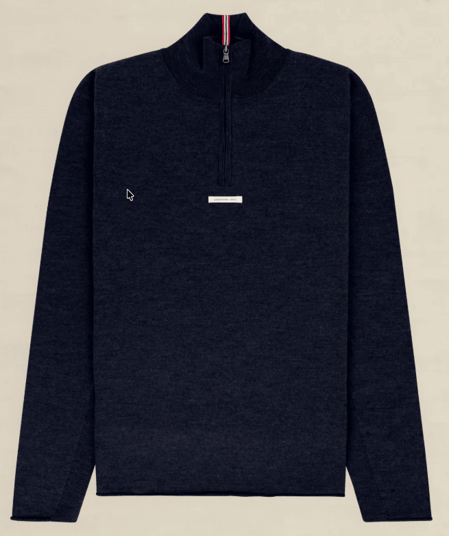 Sweater - Amundsen - Boiled Half Zip 16 GG - Faded Navy - Archery Close