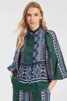 Shirts & Tops - Vilagallo - Border & Floral Shirt - Archery Close