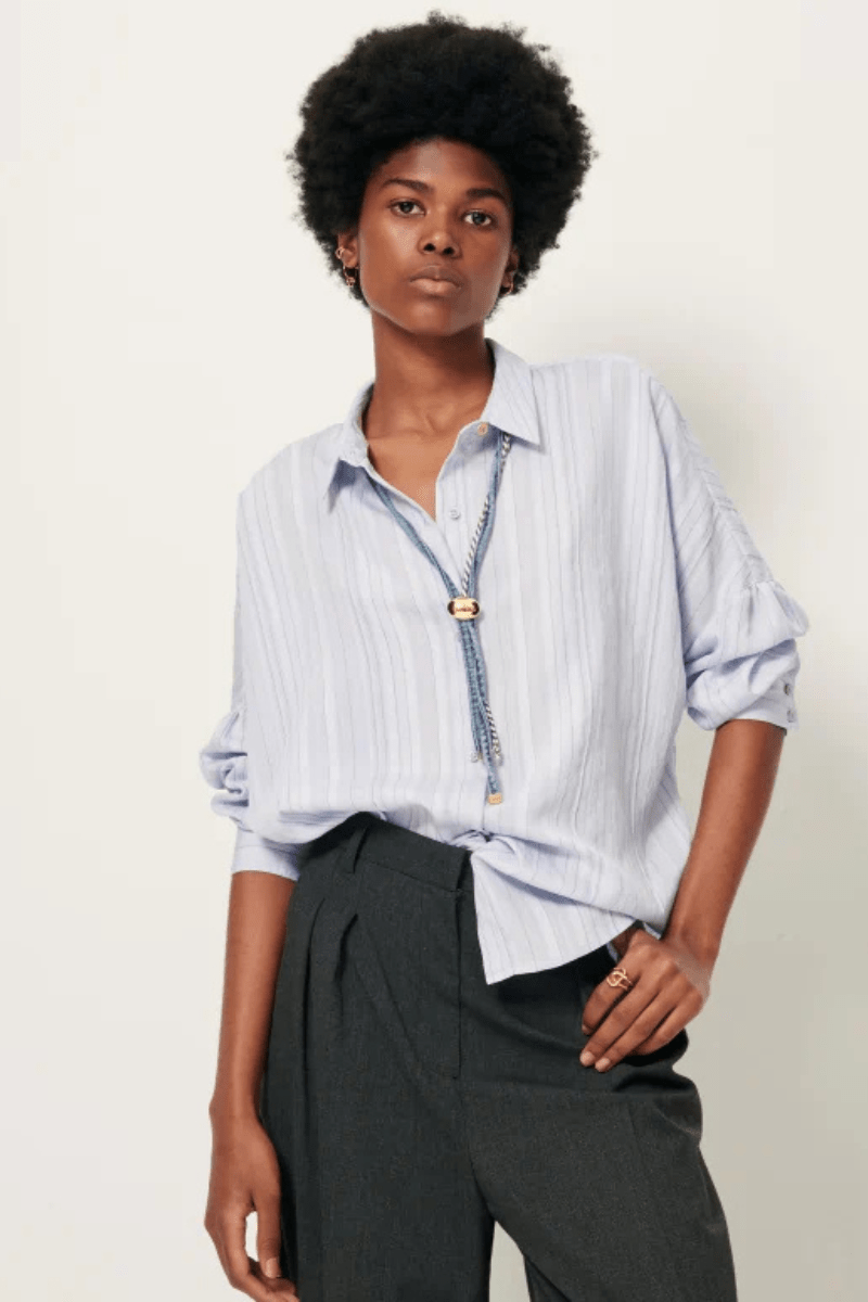 Shirts & Tops - Sessun - Botan Shirt in Celeste - Archery Close