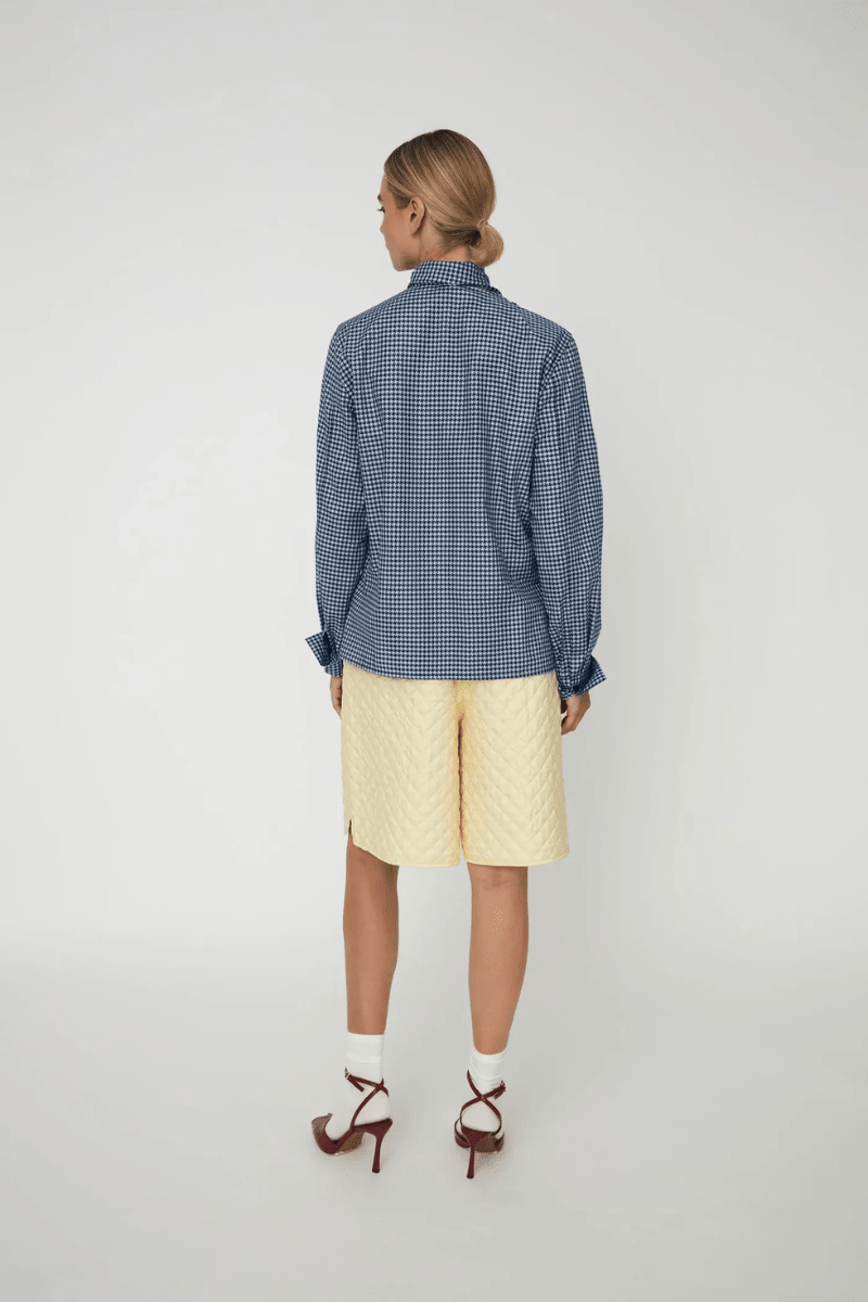 Shirts & Tops - Stella Nova - Bow Tie Shirt in Blue Checks - Archery Close